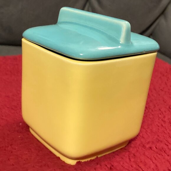 VTG 1940's Ceramic Spice Or Condiment Jar w/Lid-4" High-Franciscan Ware USA-EUC - Picture 5 of 8